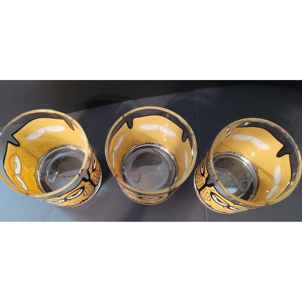 Set of 3 Libbey Owl Lowball Glasses‎ M Petti Mid Century Barware Vintage Rocks - Picture 4 of 9